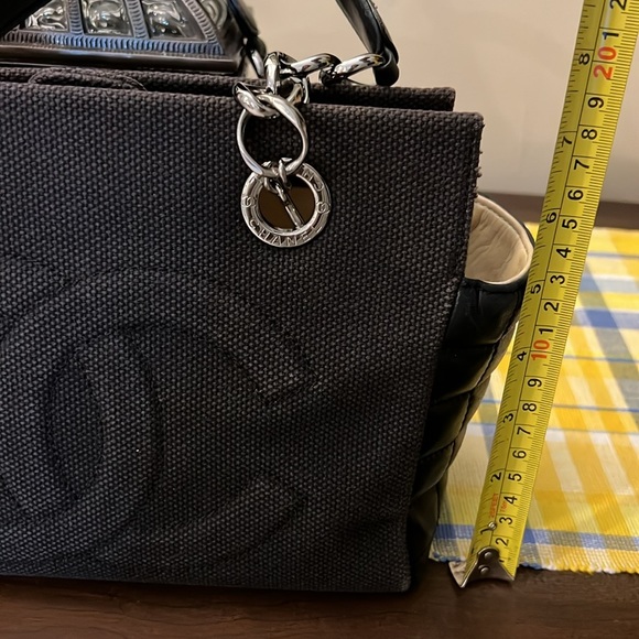 Chanel Choco Bar Leather and Canvas Mesh Bag - Picture 13 of 16